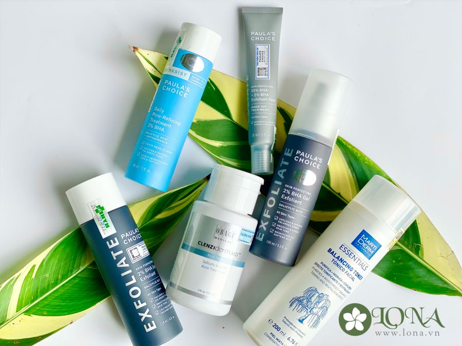 Phương pháp trị mụn nhanh với axit salicylic tại Lona Skin Lab, hỗ trợ cách trị mụn trong 7 ngày và chăm sóc da mụn hiệu quả cho người mới bắt đầu.
