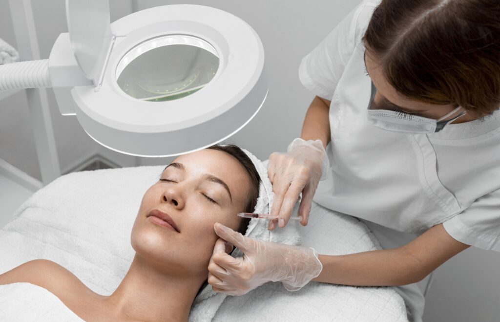 Hình ảnh thể hiện quy trình botox thon gọn hàm tại Cần Thơ với sự tư vấn của bác sĩ giỏi tiêm botox Cần Thơ và kỹ thuật tiêm botox thon gọn hàm tự nhiên.